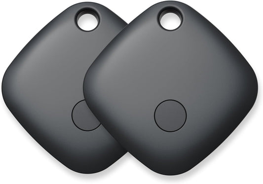 Air Tracker Tags-2 Pack, Bluetooth Tracker Works with Apple Find My APP (iOS Only, Not for Android), Keys Finder, Item Locator for Keys, Luggage, Backpack, Bags, Wallet, Replaceable Battery