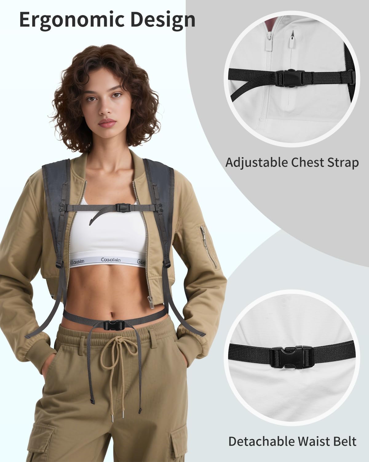 Blue Quartz Hiking Backpack 30L Lightweight Packable Backpack for Travel, Water Resistant Foldable Daypack for Women Men, Black