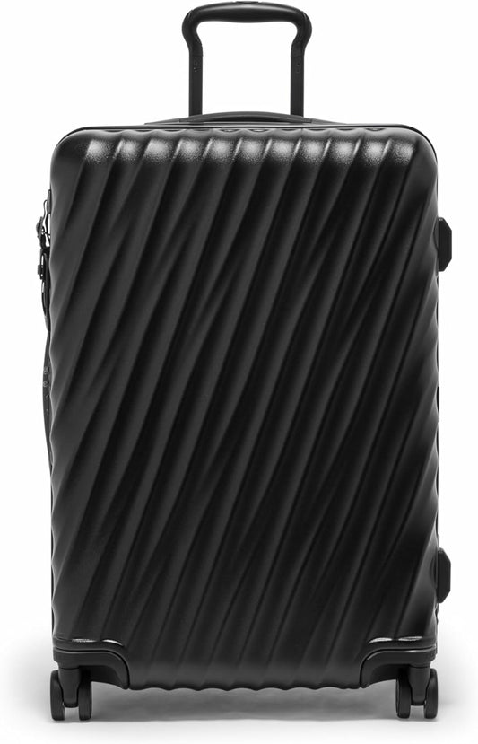 TUMI - 19 Degree Medium Checked Luggage 4 Wheeled Packing Case - Hard Shell Suitcase - 26.0" X 17.5" X 10.0" - Textured Black