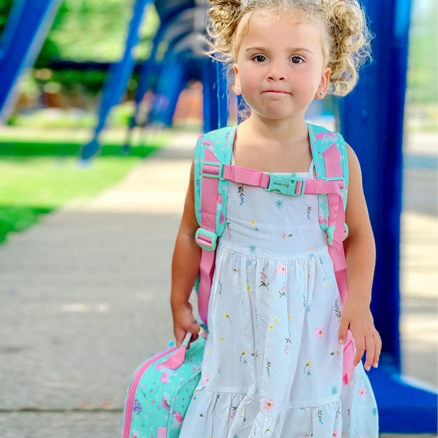 mibasies Toddler Backpack for Girls 2-4: Cute Kids Backpacks for Girls - Preschool Kindergarten Backpack - Magical Unicorn