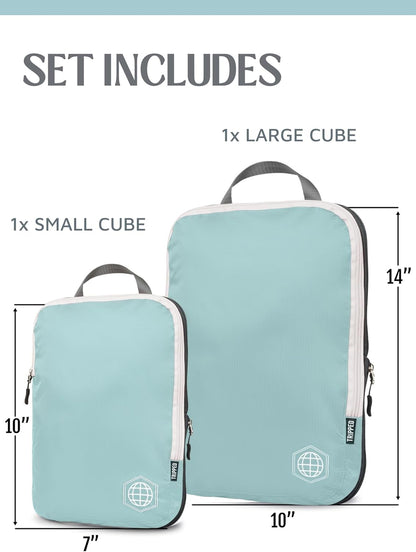 Compression Packing Cubes Set for Travel - Lightweight, Durable Clothes Organizer for Carry-On Luggage and Suitcases by TRIPPED Travel Gear