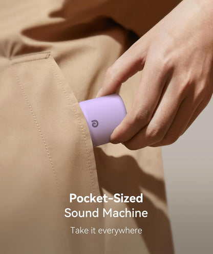 Dreamegg Portable White Noise Machine - Travel Sound Machine for Sleep, Features Powerful Battery, Egg-Sized, 16 Nature Sounds, Timer, Sound Machine for Baby Adults Office Privacy Home Gift (Purple)