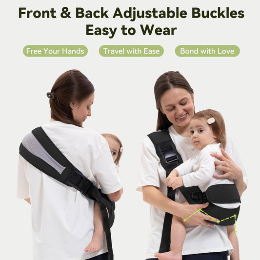 Baby Carrier Newborn to Toddler-Adjustable Baby Sling Carrier,Baby Sling Carrier for 25-60lbs,Comfortable Toddler Sling for Hands-Free Carrying