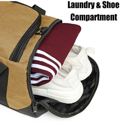 Gym Duffle Bag Backpack Waterproof Sports Duffel Bags Travel Weekender Bag for Men Women Overnight Bag with Shoes Compartment Black