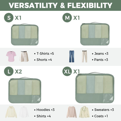 BAGAIL 9 Set Packing Cubes Luggage Packing Organizers for Travel Accessories