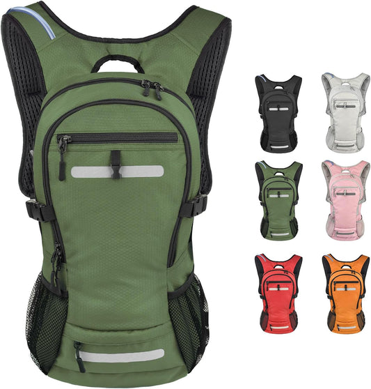 Zavothy 18L Multipurpose Hiking Backpack with 3L Water Bladder – Durable Hydration Backpack with Insulated Bladder Compartment, Hidden Helmet Holder & Rain Cover – for Hiking, Commuting, and Camping