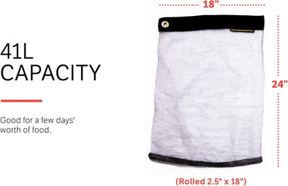 Rodent Proof Bear Bags - Ultralight Stainless Steel Mesh Bag for Camping Food Storage - Sturdy and Rust-Resistant Sack with Lock and Grommet For Easy Hanging