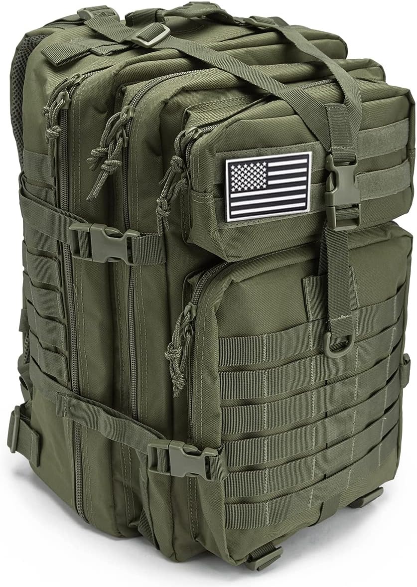 QT&QY 45L Military Tactical Backpacks For Men Camping Hiking Trekking Daypack Bug Out Bag Lage MOLLE 3 Day Assault Pack