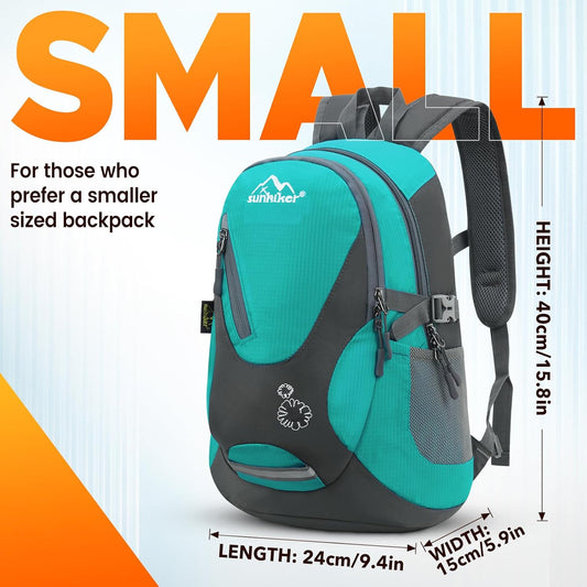 sunhiker Small Cycling Hiking Backpack Water Resistant Travel Backpack Lightweight Daypack M0714 (Aqua Green)