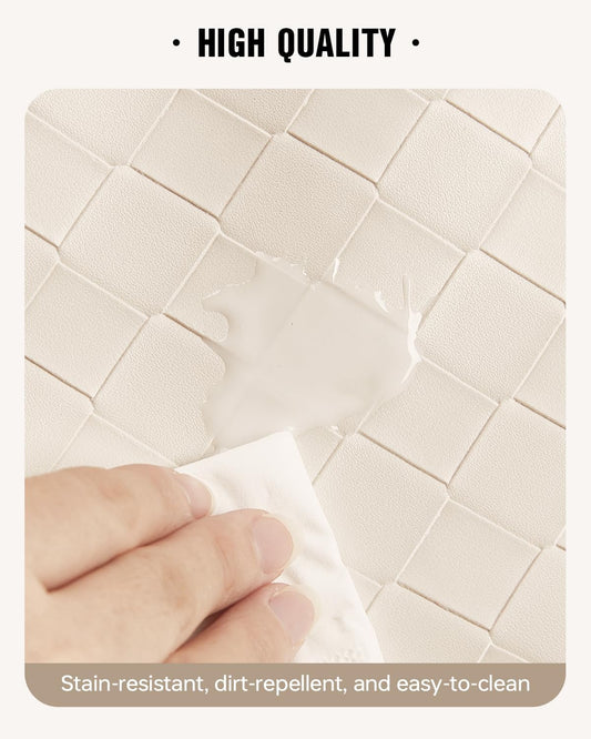 EACHY Travel Toiletry Bag with Hanging Hook, Portable Makeup Cosmetic Bags for Women, Water-Resistant Full-Size Travel Accessories (Plait White)