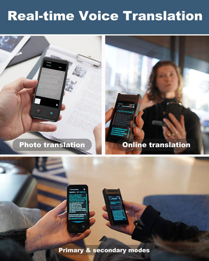 iTour D-Lite Dual Screen Language Translator Device, 2025 Real-Time Voice Translation Interpreter Hub 139 Languages, Group Chat & Photo & PhoneTranslation, Instant Pocket AI Translator Device