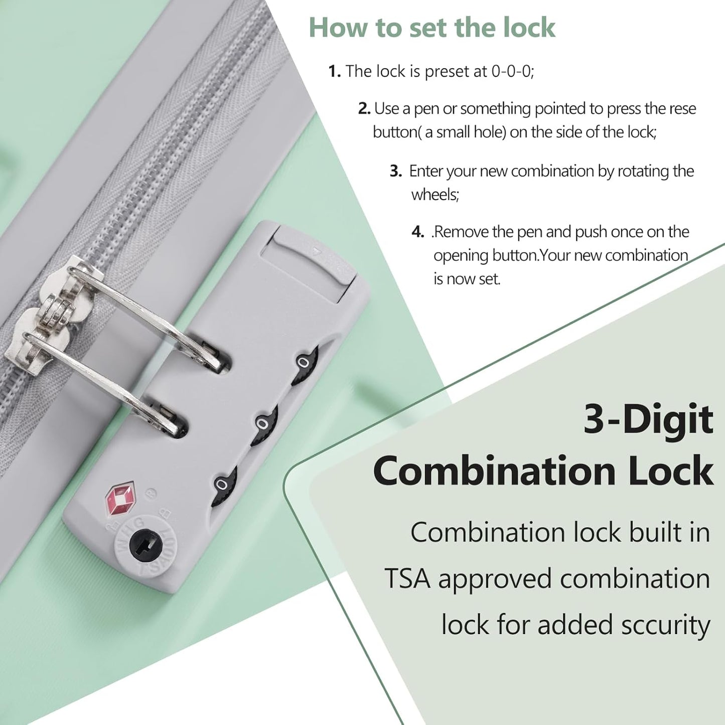 Merax Luggage Set 3 Piece, 20 Inch Carry on Spinner Suitcase with Corner Guards, Lightweight Durable, Airline Approved for Business or Weekend Travel