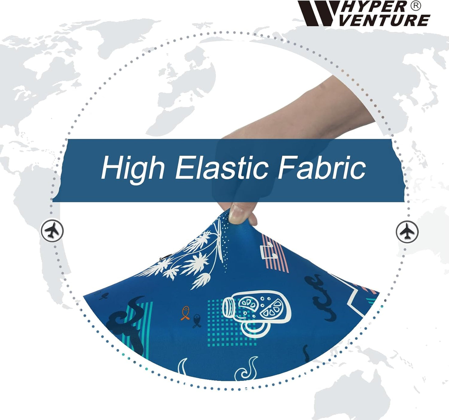 HYPER VENTURE Washable Luggage Cover - Fashion Suitcase Protector Fits 31-32 Inch Luggage (Hawaii Beach, XL)