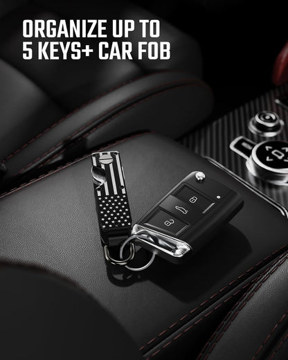 Key Organizer for Men Compact Key Holder Minimalist Key Case Metal Key Chain Key Holder for Keychain Secures 2-5 Keys