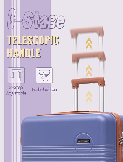Luggage Sets 5 Piece, Suitcases with Wheels, Hardshell Suitcase Set, ABS Carry on Luggage Set with TSA Lock, Travel Luggage