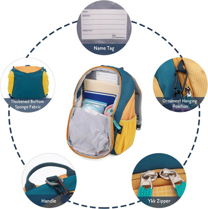 MOUNTAINTOP 8L Kids Backpack,Toddler Backpack Travel Daypack with Chest Strap,Small Backpack for Preschool and Kindergarten