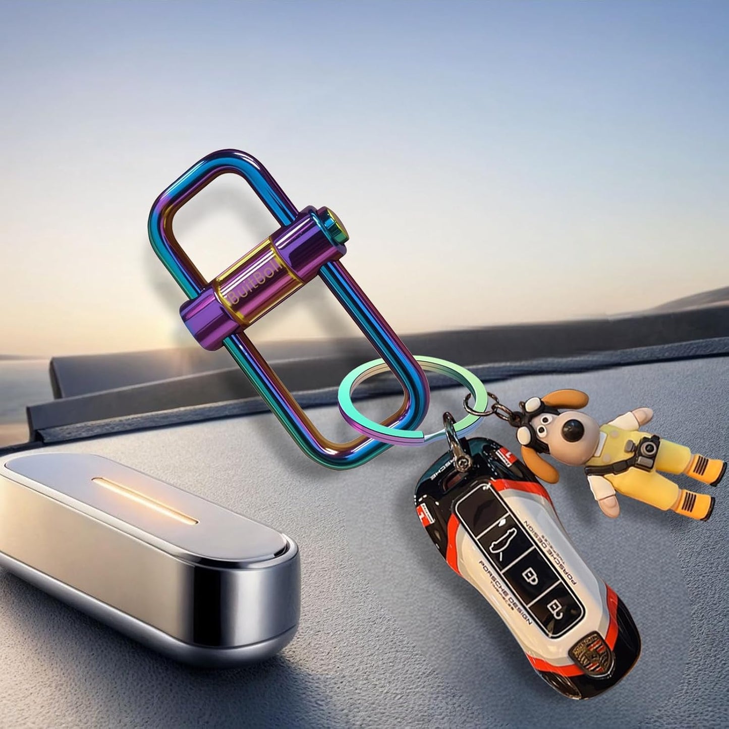 Key Chain, Heavy Duty Lock Key Ring Keychain Clip Key Holder Organizer for Home Car Keys Women Men