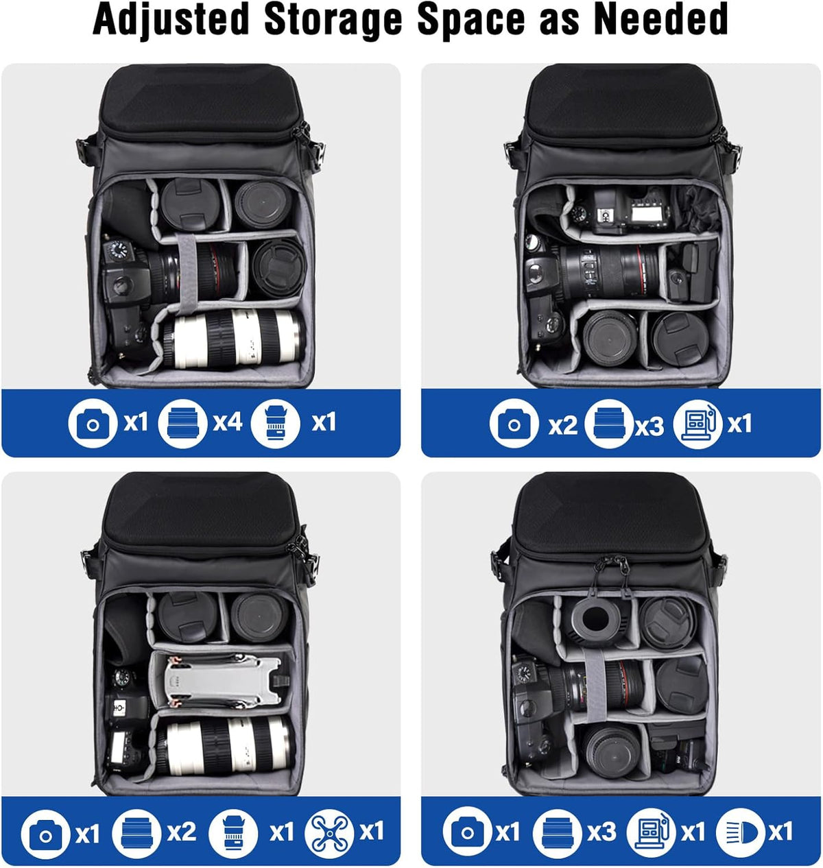 MOSISO Camera Backpack, DSLR Camera Bag with Waterproof Rain Cover, Honeycomb Hardshell Case Photography Travel Backpack with 15-16 inch Laptop Compartment & Tripod Holder for Canon/Nikon/Sony, Black
