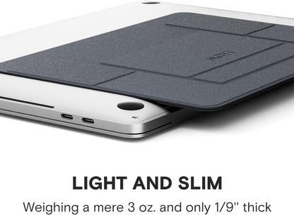 MOFT Laptop Stand for Desk, Stick-On Computer Stand with Dual-Angle, Ergonomic Laptop Riser Holder for Travel, Foldable & Portable MacBook Stand Fits 11.6"-16" Laptops, Starry Grey (Adhesive Version)