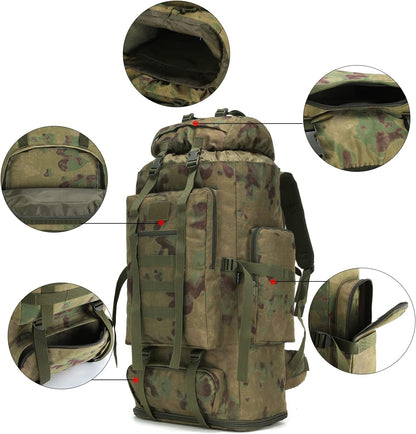 Hiking Backpack for Men 70L/100L Camping Backpack Military Rucksack Molle 3 Days Assault Pack for Climbing