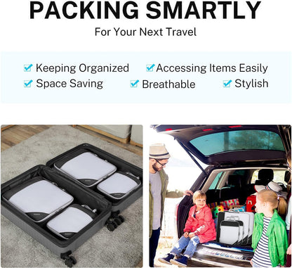 Compression Packing Cubes, Gonex Extensible Storage Mesh Bags Organizers