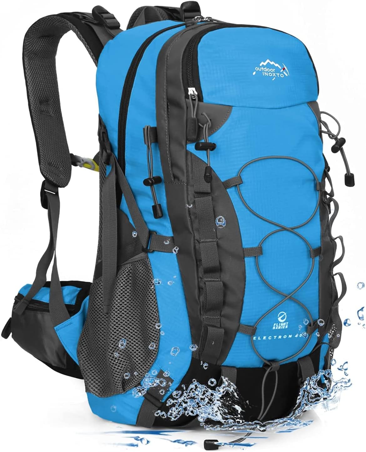 INOXTO lightweight Hiking Backpack 35L/40L Hiking Daypack with Waterproof Rain Cover for Travel Camping Outdoor Men and Women