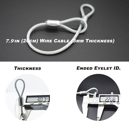15 pcs 7.9 inch 3mm Thickness Stainless Steel Wire Cable - Image 2