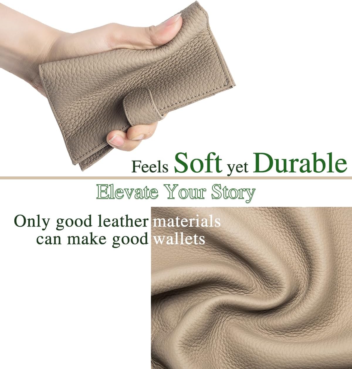 Passport Wallet for Women – Slim RFID Blocking Passport Cover with 1 Passport Slot & 3 Card Slots, Coin Pocket & SIM Slot – Genuine Leather Travel Organizer Grey