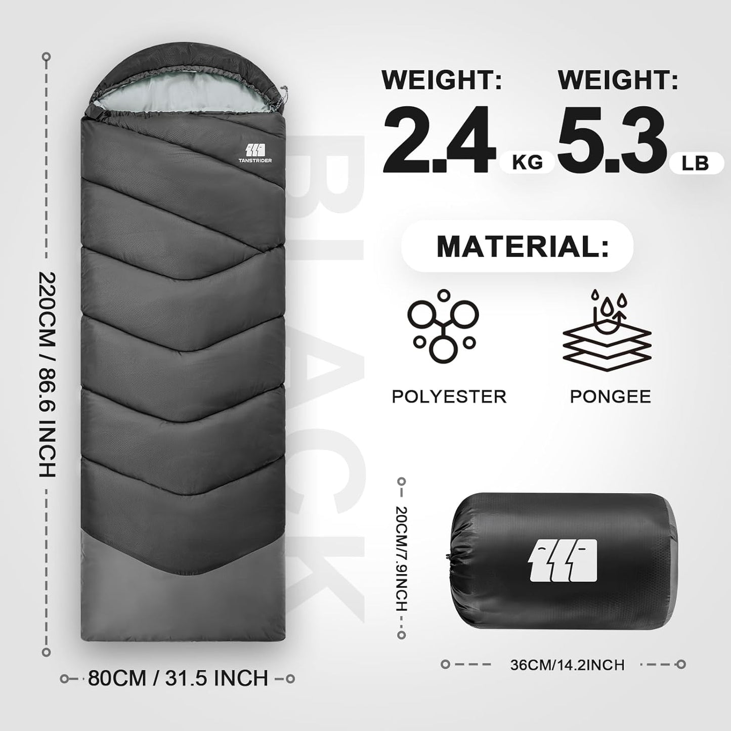 Sleeping Bags for Adults Cold Weather,Portable, Waterproof,Lightweight Sleeping Bag for Tall Girls Boys with Compression Sack for Warm Camping, Hiking, Outdoor & Indoor