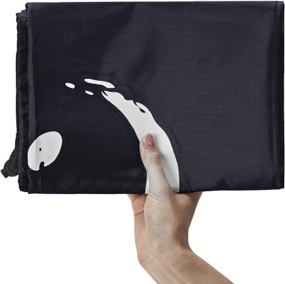 HOMEST 2 Pack XL Wash Me Travel Laundry Bag, Dirty Garments Organizer, Large Enough to Hold 4 Loads of Clothes, Easy Fit a Hamper or Clothing Basket, Black and Sky Blue