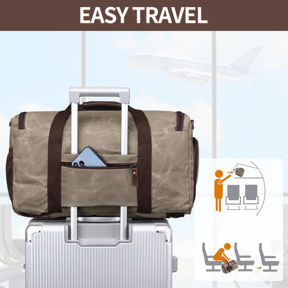 Travel Duffle Bag Weekender Bag with Shoe Compartment Overnight Bag for Men Travel Bag Carry On Lugguage Light Green