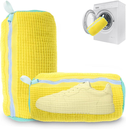 2PCS Shoe Washing Machine Bag, Durable Shoe Bag for Washing Machine, Fits All Shoe Sizes, Easy to Use Cleaning Bag