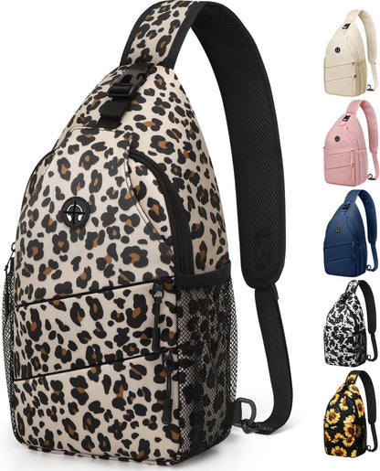 Crossbody Bags for Women Men Trendy Sling Bag Bakpack Casual Chest Bag with Convertible Shoulder Strap