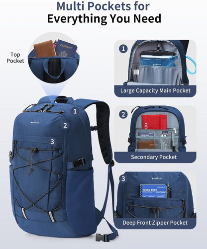ECOHUB Hiking Backpack 30L Travel Backpack Lightweight Casual Daypack Water Resistant Camping Bag Outdoor Sports Back pack for Men Women