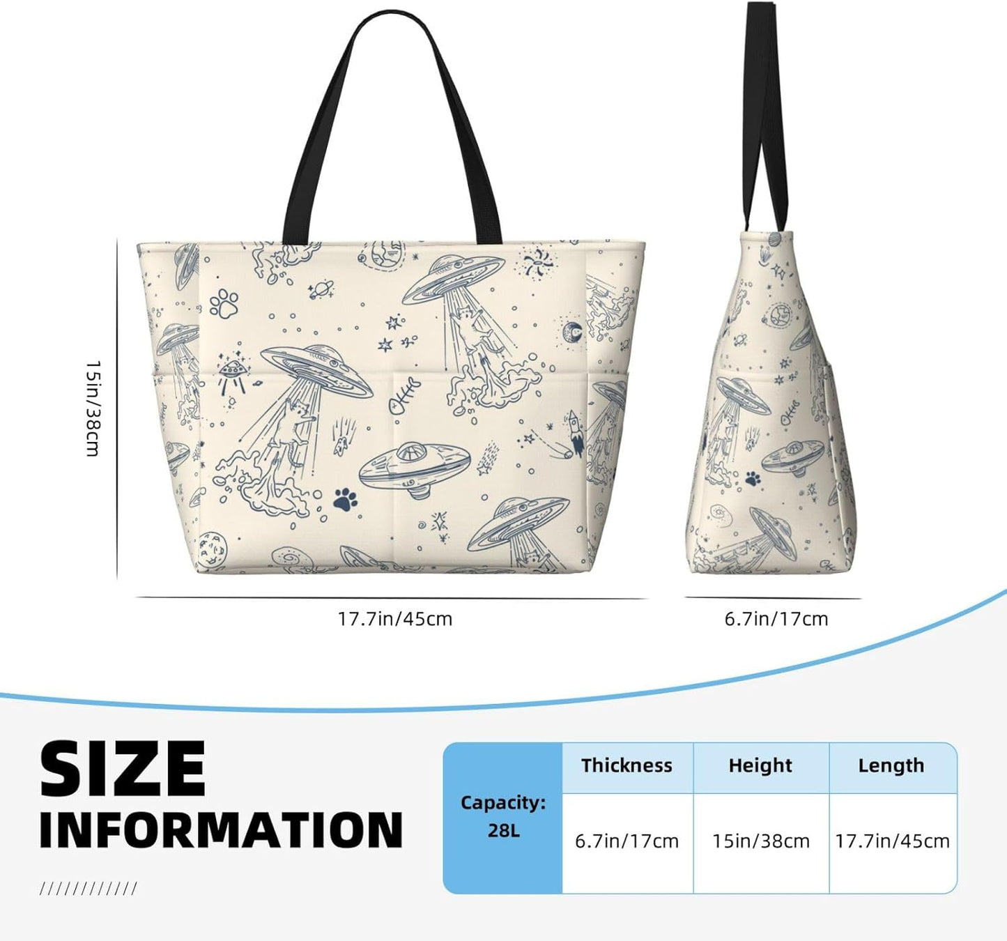 Beach Bag for Women Beach Tote Bag Waterproof Sandproof Large Bags with Zipper Big Capacity for Vacation Travel