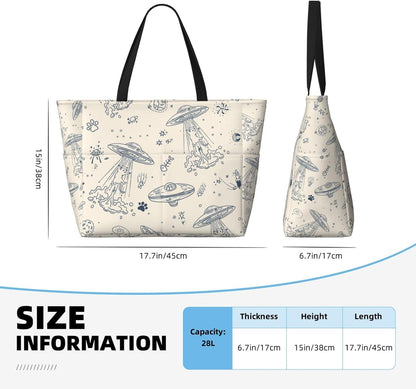 Beach Bag for Women Beach Tote Bag Waterproof Sandproof Large Bags with Zipper Big Capacity for Vacation Travel