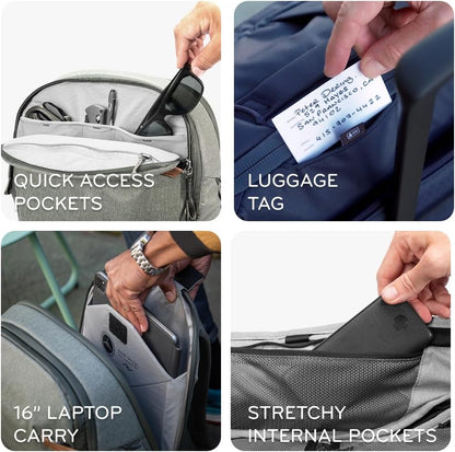 Peak Design Travel Backpack 30L, Eclipse, Expandable 27-33L Design, Rear and Top Access, Weatherproof Shell, Laptop Sleeve, Ideal for Travel or Everyday Carry, Versatile Backpack for Men and Women