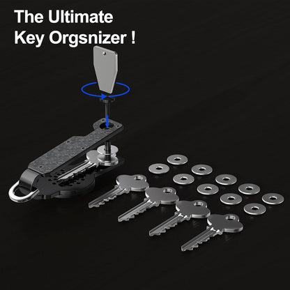 Key Organizer for Men/Women Compact Key Holder Minimalist Key Case Metal Key Chain Key Holder for Keychain Secures 2-6 Keys