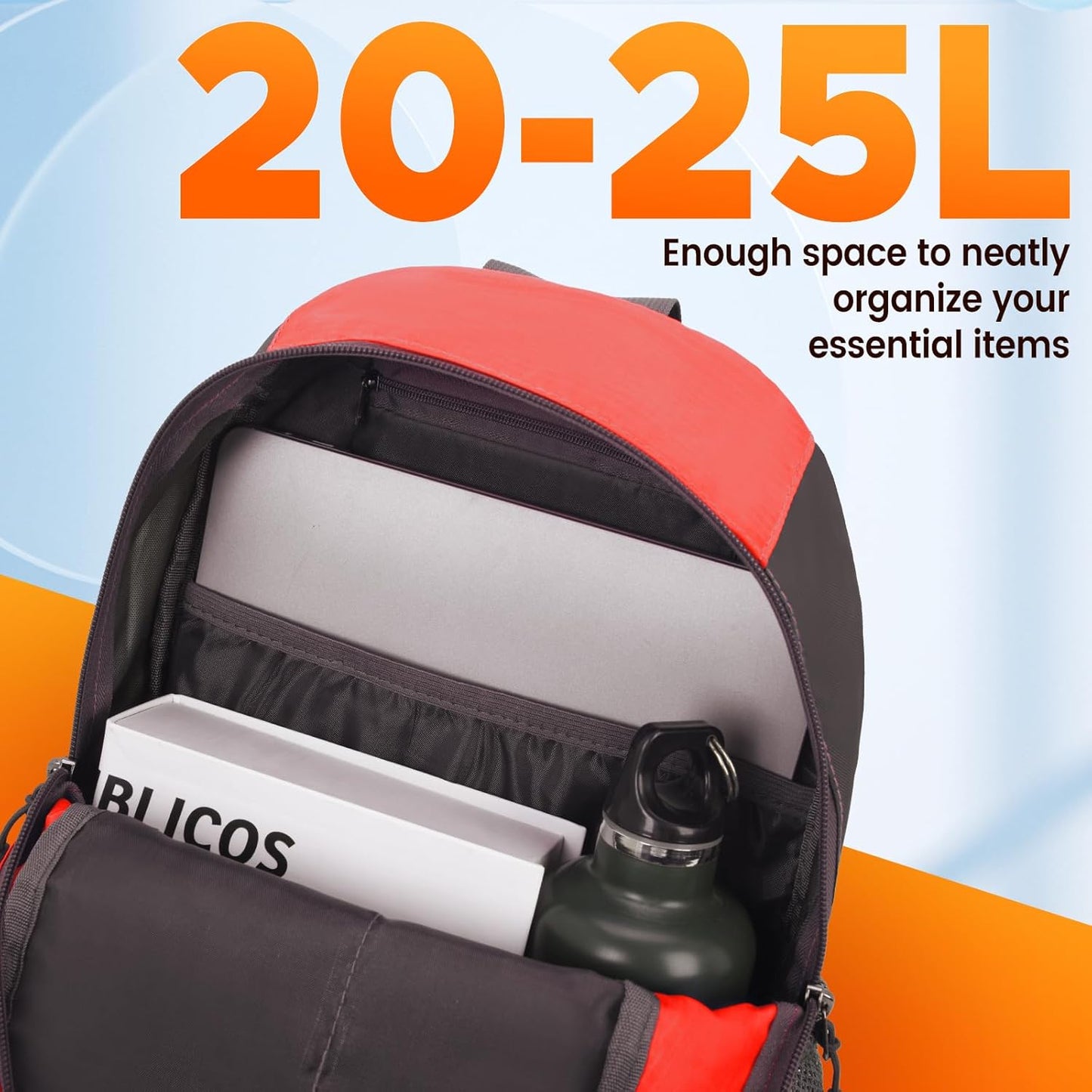 sunhiker Cycling Hiking Backpack Water Resistant Travel Backpack Lightweight SMALL Daypack M0714 (red)