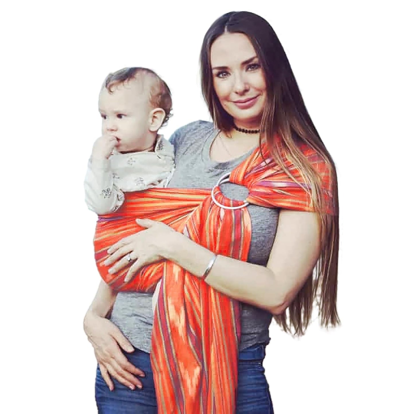 Hip Baby Wrap Ring Sling Baby Carrier for Infants and Toddlers - Beautiful, 100% Soft Cotton Baby Wraps Carrier for Babies 8-35 lbs - Perfect Baby Shower Gifts Moms and Dads - Nursing Cover (Sahara)