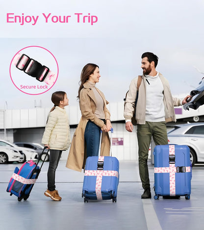 Luggage Straps for Suitcases Travel Belt Luggage Band Heavy Duty Traveling Luggage Identifier Cute Women Girls Unique Accesory,
