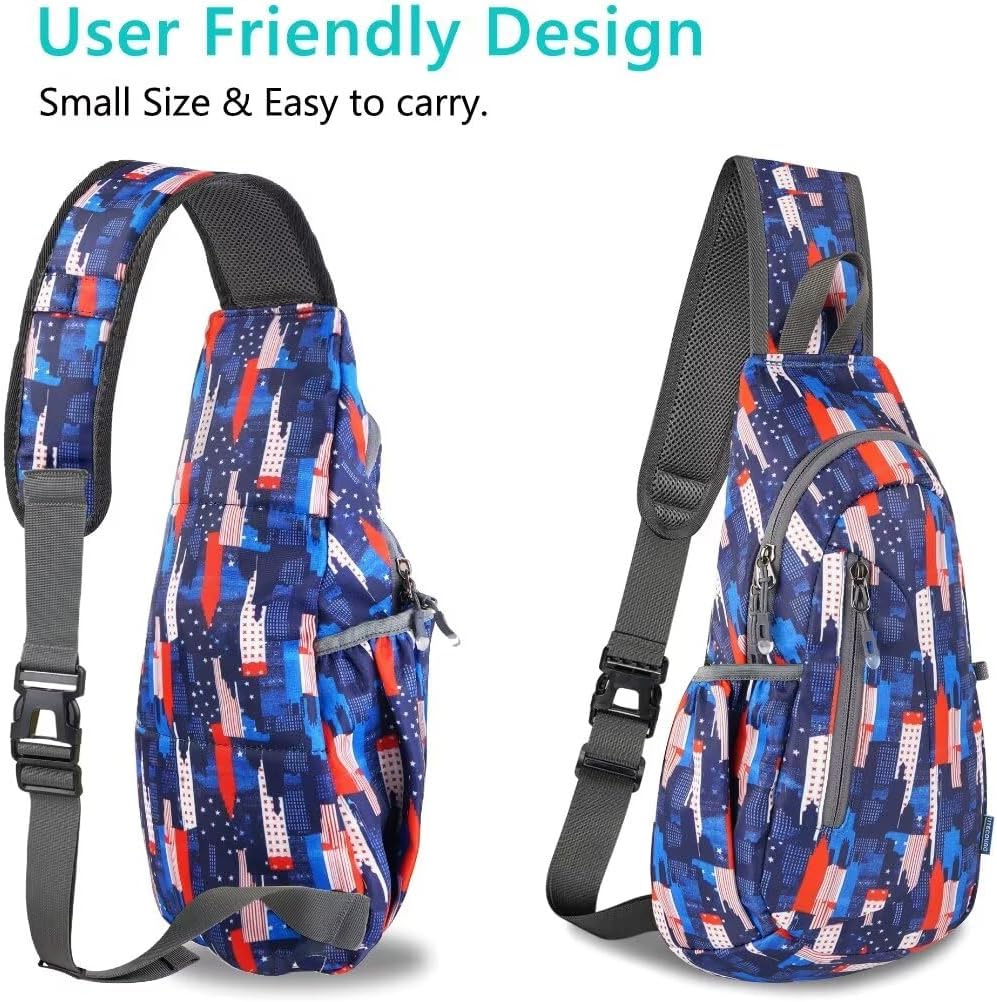 TITECOUGO Small Sling Bag, Lightweight Crossbody Backpack for Men Women, Shoulder Bag for Sports and Outdoor