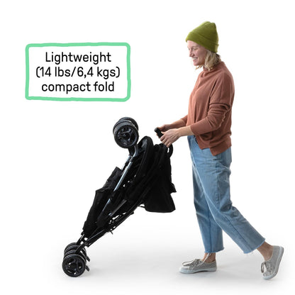 Summer Infant Ingenuity 3Dlite Convenience Stroller, Gray–Lightweight Stroller with Aluminum Frame, Large Seat Area, 4 Position Recline, Extra Large Storage Basket – Infant Stroller for Travel & More