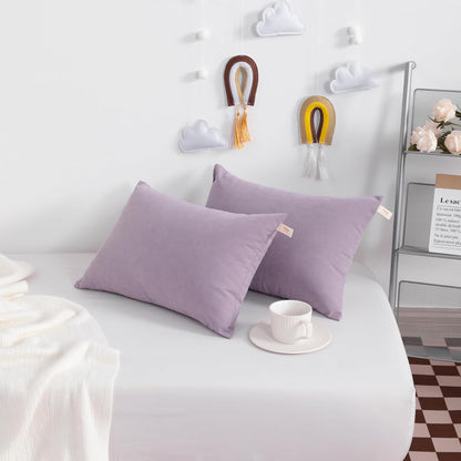 NTBAY Tiny Pillows, Down Alternative 7"x11" Microfiber Mini Pillow for Travel, Pets, Soft Machine Washable Small Pillows for Neck, Wrist, Lumbar and Knee, Lavender