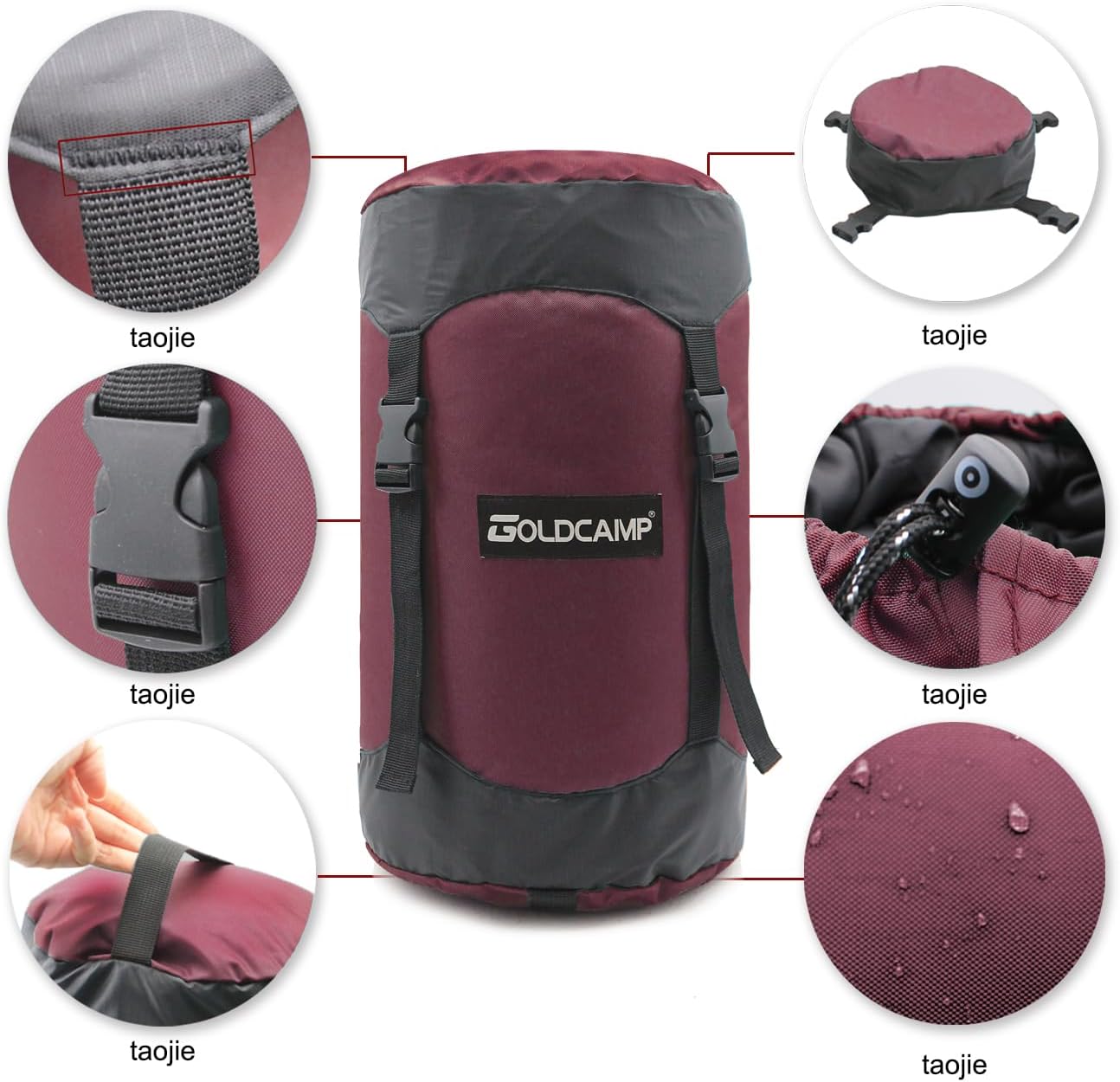 Outdoor Storage Stuff Sacks, Camping Gear Organizer (Red, XXL)