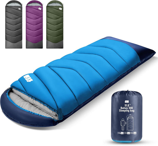 Sleeping Bags for Adults Cold Weather,Portable, Waterproof,Lightweight Sleeping Bag for Tall Girls Boys with Compression Sack for Warm Camping, Hiking, Outdoor & Indoor