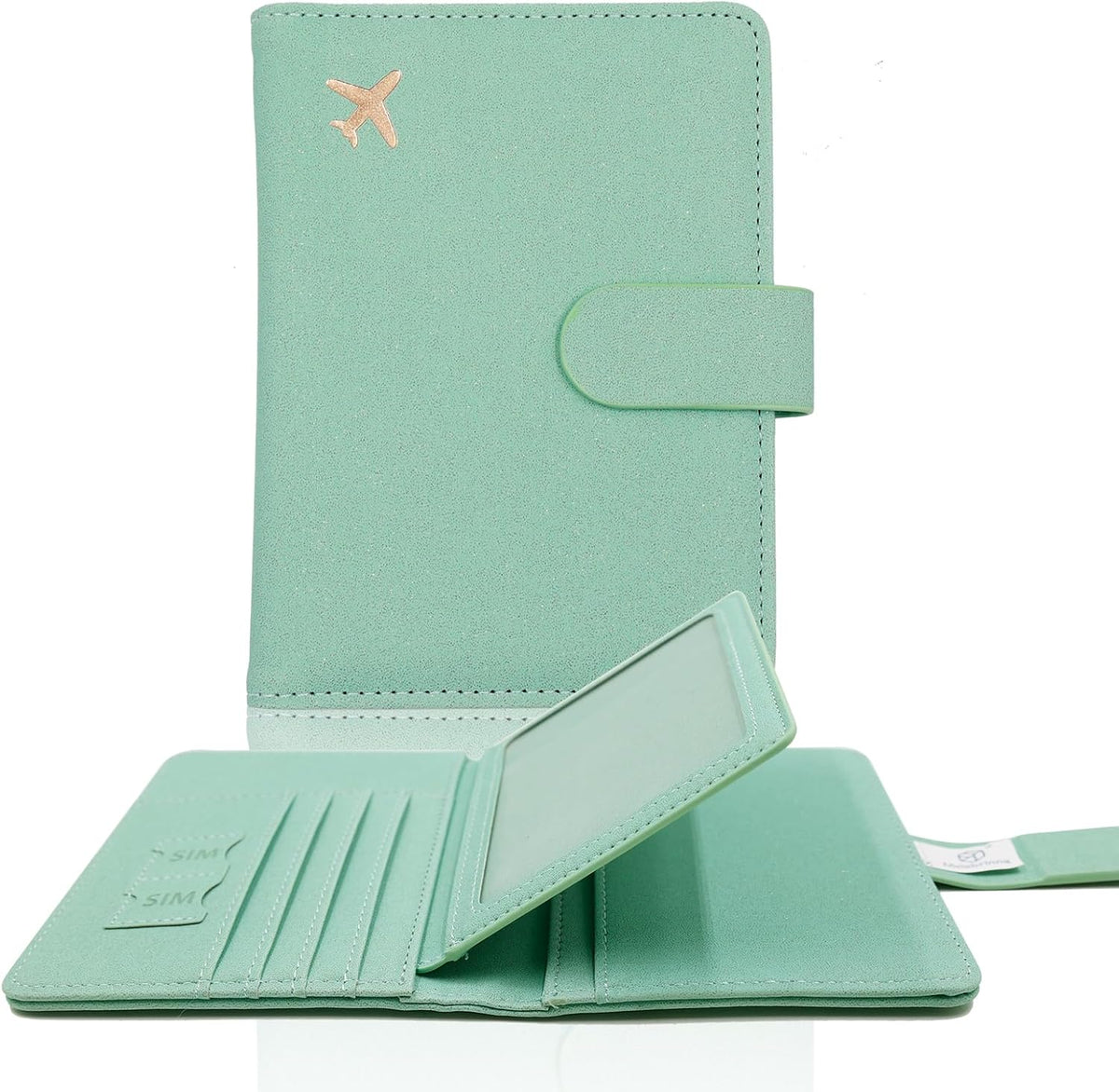 Melsbrinna Rfid Passport Holder for Travel women/Men, Cute Passport Wallet Rfid Blocking Card Slots, Rfid Passport Cover/CaseTravel Wallet, Passport Book Holder (1, Green4)