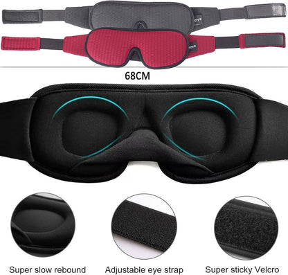 Sleep Mask for Men and Women 3D Contoured Eye Mask Patented Adjustable Light Blocking Night Mask for Sleeping (Green)