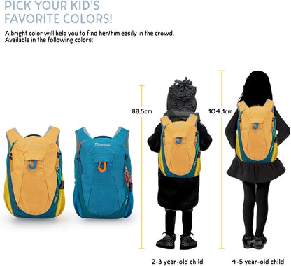 MOUNTAINTOP 8L Kids Backpack,Toddler Backpack Travel Daypack with Chest Strap,Small Backpack for Preschool and Kindergarten