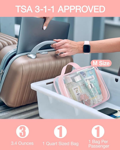 BAGSMART Clear Toiletry Bag, TSA Approved Travel Toiletry Bag Carry On Travel - Image 6